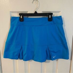 Nike dri-fit blue athletic pleated mini tennis athletic skirt skort